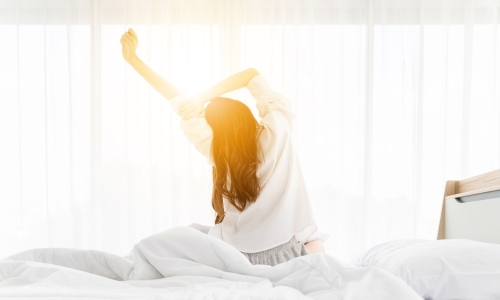 Person Waking Up in the Morning